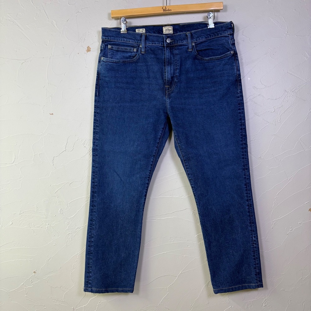 J Crew 770 Straight Fit Jeans Mens 36x30 Fit (36x27) Blue Stretch Denim Classic